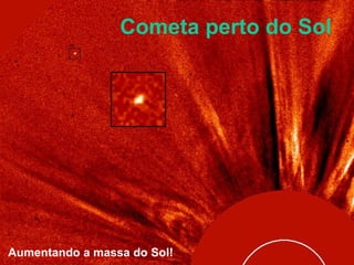 Cometa perto do Sol Aumentando a massa do Sol! 