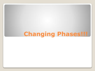 Changing Phases!!!
 