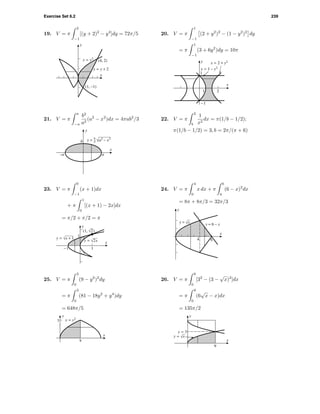 Definite Integral Geometric Formulas Solution Manual : Chapter - 06 Application of the Definite Integral in ...