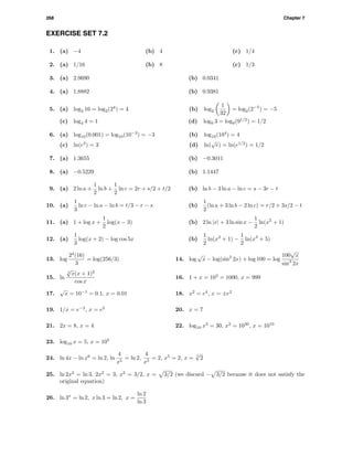 Solution Manual : Chapter - 07 Exponential, Logarithmic and Inverse ...