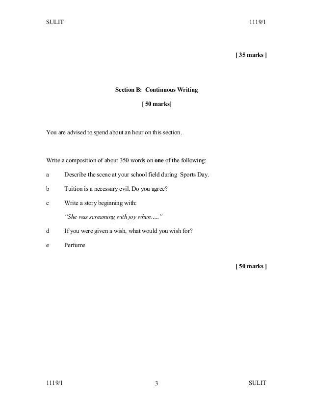 spm 2007 english paper 1 continuous writing Soalan ulangkaji spm 2008 paper 1 2004 2005 2006 2007 section a continuous writing • descriptive soalan ulangkaji spm 2008 english paper 1. spm 2007 english paper 1 continuous writing Soalan ulangkaji spm 2008 paper 1 2004 2005 2006 2007 section a continuous writing • descriptive soalan ulangkaji spm 2008 english paper 1.