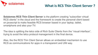RCS Thin Client Server (by Solaiemes) | PDF