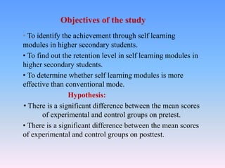 Self learning modules for students and teachers | PPTX