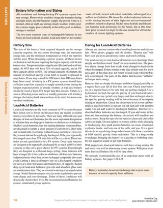    ES 1 to 3 2 or 3 3
REC SCM-210 1 to 3 2 or 3 3
SolarWorld SW175 1 to 2 1 to 2 2
Mitsubishi UD185MF5 1 to 3* 2 to 3* 3*
12V nominal modules 1 to 5 3 to 5 4 to 5
12V nominal modules w/ Apollo controllers 2 to 5 3 to 5 5
*In climates that never have freezing temperatures below 10°F, four Mitsubishi 185UD5
modules may be used in series
Maximum watts that can be used with an MPPT controller
Controller
amp	
 