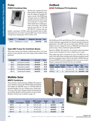    190 Xantrex XW4548 with 2 XW-MPPT60 Charge Controllers 4500 120/240 010-07022 $36,518
5700 30 Evergreen	
 