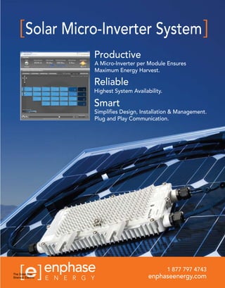 Printed in USA on recycled paper with 10% post-consumer waste.
GOING SOLAR.................................................4
SYSTEM DESIGN.............................................8
Grid-Tie ...........................................................8
Grid-Tie w/ Battery Backup ..........................11
Off-Grid.........................................................12
PRE-CONFIGURED SYSTEMS ...................16
Grid-Tie .........................................................16
Grid-Tie w/ Battery Backup ..........................17
Remote Power ...............................................18
SOLAR MODULES.........................................20
PV Modules...................................................20
Portable PV Modules.....................................28
MOUNTING STRUCTURES.........................31
Roof Mounts..................................................32
Roof & Ground Mounts.................................44
Pole Mounts...................................................48
Specialty Ground Mounts..............................54
Trackers .........................................................56
WIND POWER................................................59
System Design...............................................59
Off-Grid.........................................................61
Grid-Tie .........................................................63
MICRO HYDROPOWER ..............................64
INVERTERS ....................................................68
System Design...............................................68
Grid-Tie Residential ......................................70
Grid-Tie Commercial.....................................80
Grid-Tie w/ Battery Backup ..........................84
Grid-Tie w/ Battery Backup/Off-Grid...........85
Off-Grid.........................................................87
Converters & Transformers...........................99
POWER SYSTEMS.......................................100
System Panels..............................................100
Fully Assembled Systems............................102
System Components....................................104
CHARGE CONTROLLERS ........................106
MPPT...........................................................106
MPPT/PWM................................................110
PWM............................................................ 111
PWM/Lighting Controllers..........................114
Generator Start Controllers..........................116
Relays .........................................................117
Diversion Loads...........................................118
METERS & MONITORING........................ 119
BATTERIES...................................................126
Technical Information..................................126
Commercial .................................................130
Commercial/Industrial.................................132
Industrial......................................................133
Battery Enclosures.......................................136
Chargers & Accessories...............................139
ELECTRICAL DISTRIBUTION PARTS...142
Surge Protection ..........................................142
Array Grounding .........................................143
Array Combiners .........................................144
Array Breakers & Fuses ..............................147
Disconnects & Overcurrent Protection........148
Transfer Switches ........................................153
DC Automatic Switches ..............................154
Connectors & Terminal Blocks ...................155
WIRE & CABLE ...........................................156
Battery & Inverter Cable .............................156
Cable Lugs & Tools.....................................157
Wire .............................................................158
Array Wiring & Accessories........................159
DC Wiring Accessories................................162
WATER PUMPING.......................................163
Design Information......................................163
Accessories..................................................164
Submersible Pumps .....................................165
Surface Pumps.............................................170
LIGHTING.....................................................177
REFRIGERATION........................................182
VENTILATION & COOLING.....................184
PORTABLE POWER....................................188
REFERENCE.................................................191
Wiring Information......................................191
Solar Insolation Maps..................................194
Glossary.......................................................200
SPACE FOR YOUR NOTES........................202
INDEX.............................................................205
2008-2009 Renewable Energy Design Guide & Catalog
Table of Contents
The Solar Bus
Sherwin Electric
 