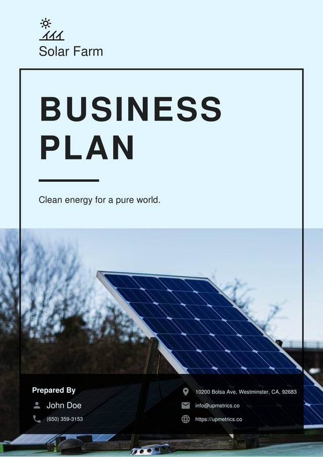 solar panel farm business plan