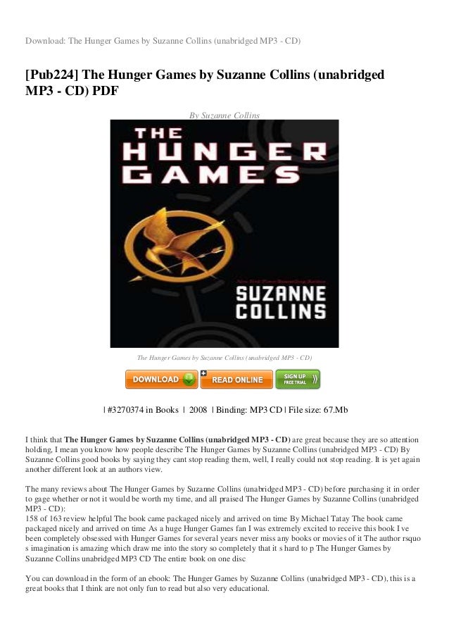 book report of hunger games