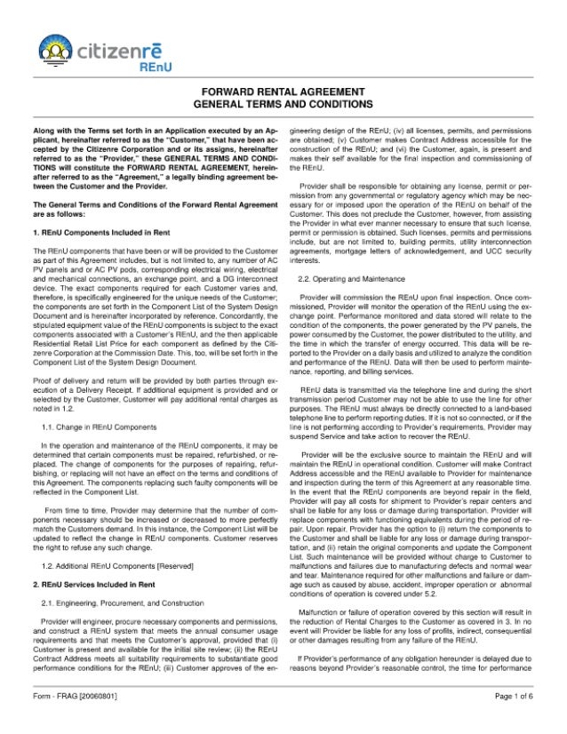 Solar Contract Templates Solar Contract Templates