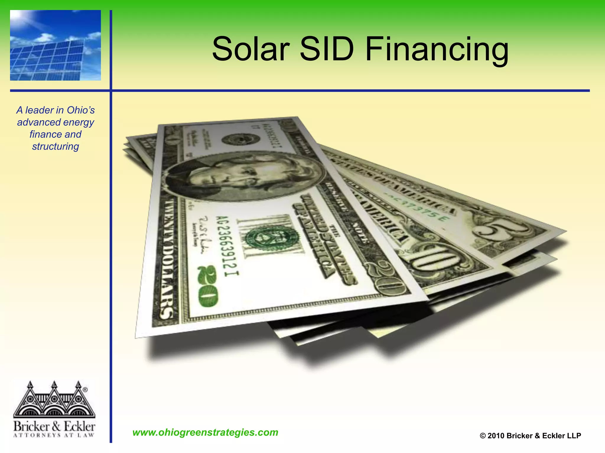 Solar SID and City/Township will: