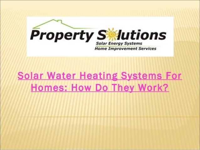 solar water heating systems for homes