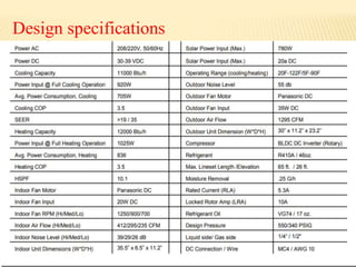 Design specifications
 