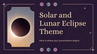 Solar and
Lunar Eclipse
Theme
Here is where your presentation begins
 