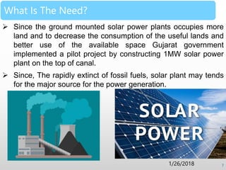 Solar canal and floating power plants. | PPTX