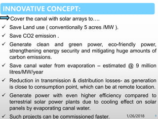 Solar canal and floating power plants. | PPTX