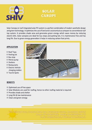 Solar canopy