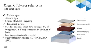 Fabrication of Organic bulk Heterojunction Solar Cell | PPTX