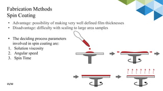 Fabrication of Organic bulk Heterojunction Solar Cell | PPTX