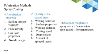 Fabrication of Organic bulk Heterojunction Solar Cell | PPTX