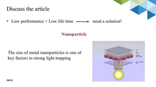 Fabrication of Organic bulk Heterojunction Solar Cell | PPTX