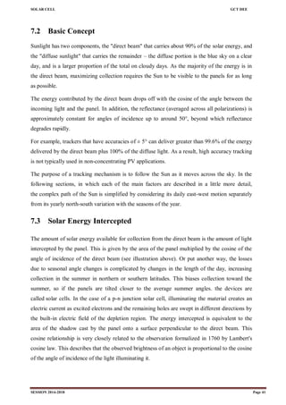 Solar cell report | PDF