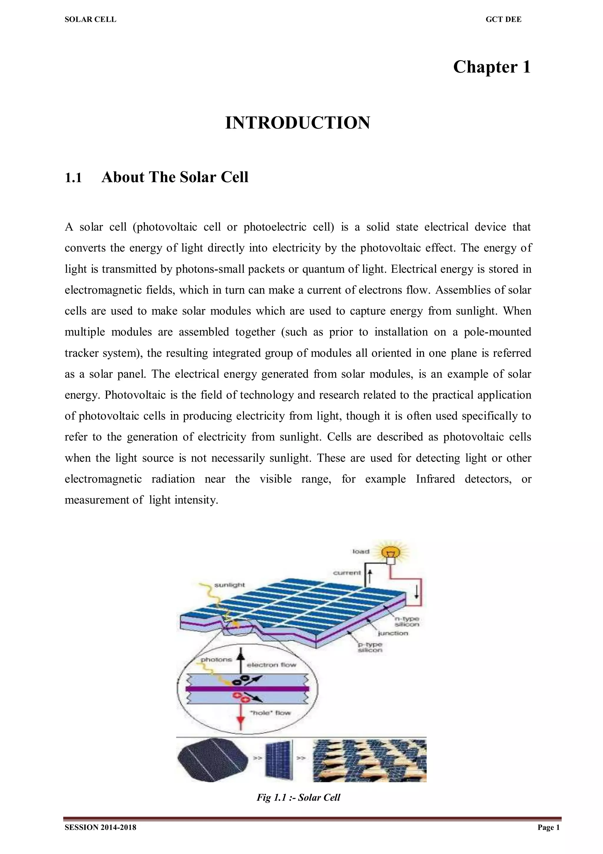 Report on The Solar Cell | PDF