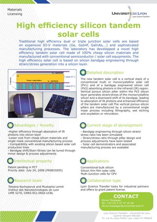 Tandem Silicon Solar Cell | PDF