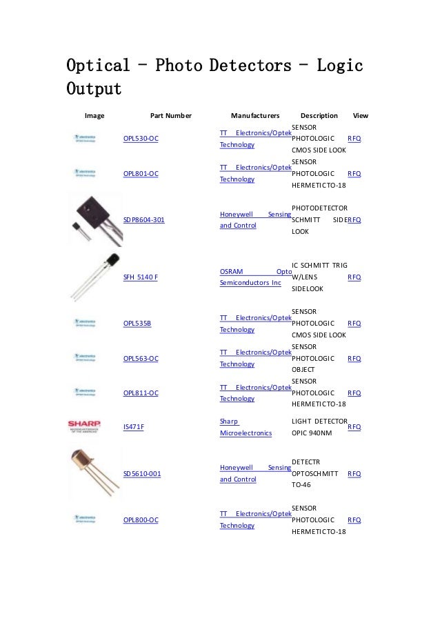 Optical Mouse Sensor Sensors, Transducers