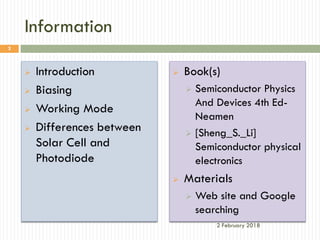 What is the Difference between Solar Cell And Photodiode