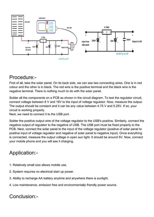Report of Solar charger Project