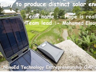 Team name :- Hope is real
Team lead :- Mohamed Elsay
 