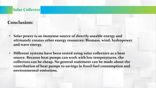 Solar collector PPT by vivek Atalkar | PPTX