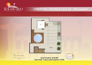 COBERTURA COLUNA S 1, 4, 5 e 8 – Piso superior




        Área Privativa: 52,26 M2
Área Total: 1º.piso e piso superior:110,93
 