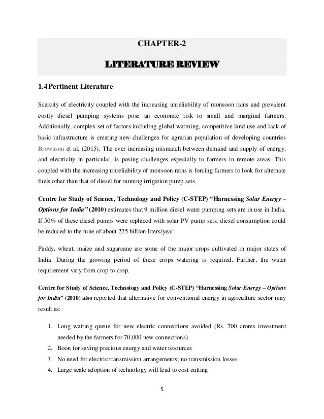 Related literature about water pump