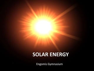 SOLAR ENERGY EngomisGymnasium 