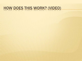 HOW DOES THIS WORK? (VIDEO)
 