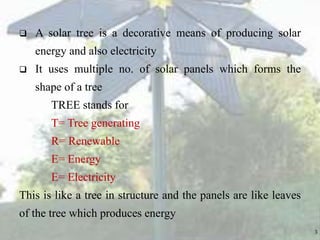 POWERPOINT PRESENTATION ON SOLAR TREE | PPTX