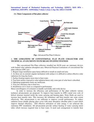 Solar energy concentration techniques in flat plate collector | PDF
