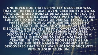 Solar Energy: Where It All Began | PPTX