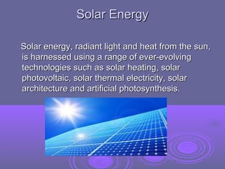 Solar energy ppt | PPT