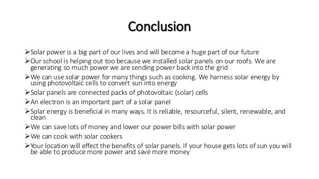 solar power essay conclusion