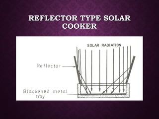 REFLECTOR TYPE SOLARREFLECTOR TYPE SOLAR
COOKERCOOKER
 