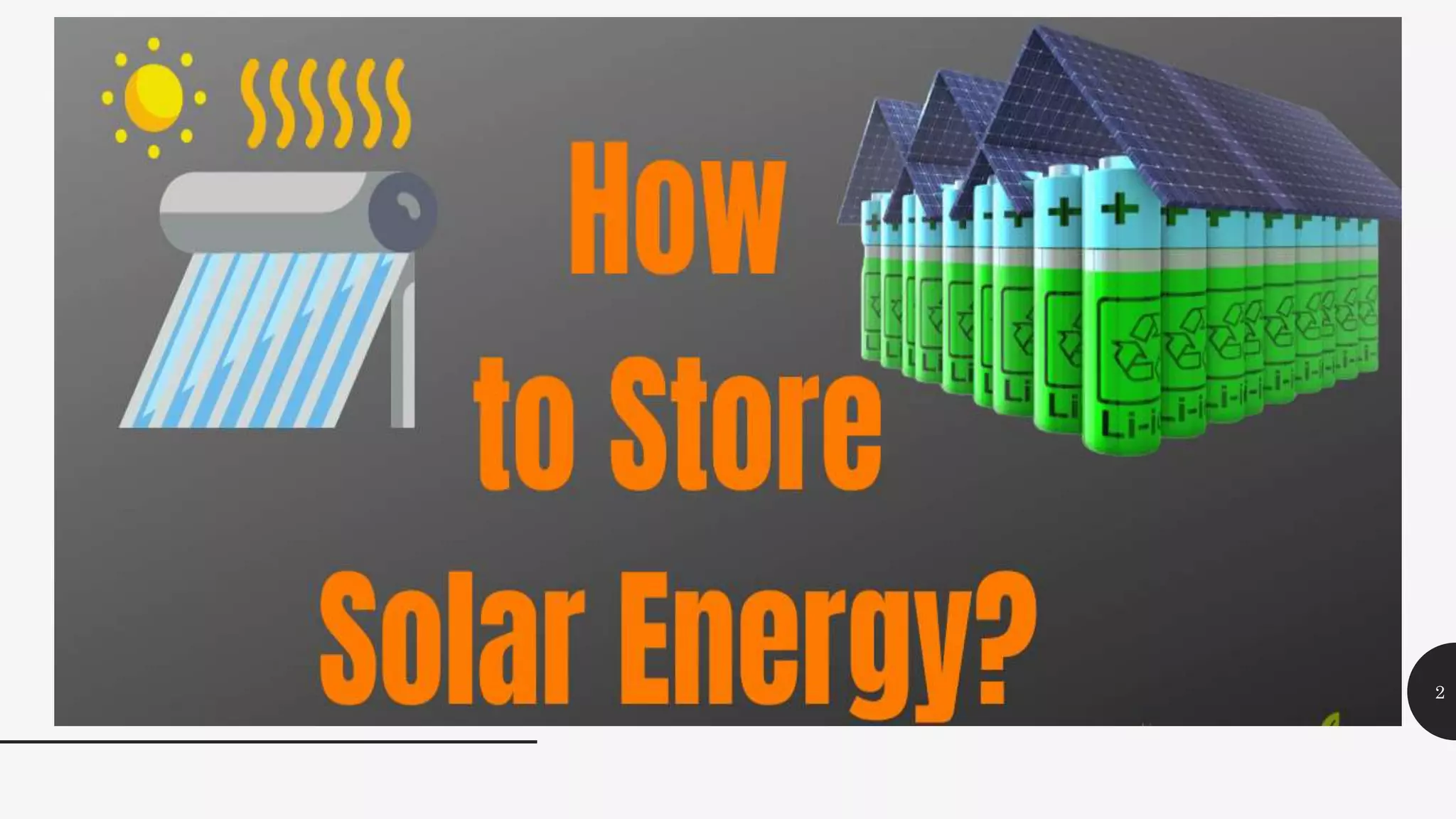 Solar energy storage methods | PPTX