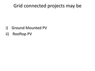 Solar pv connected to grid | PPTX