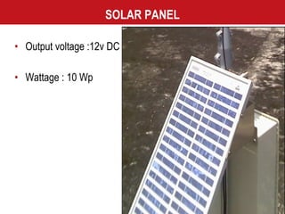 SOLAR PANEL Output voltage :12v DC Wattage : 10 Wp 
