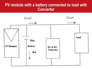 PV module with a battery connected to load with Converter 