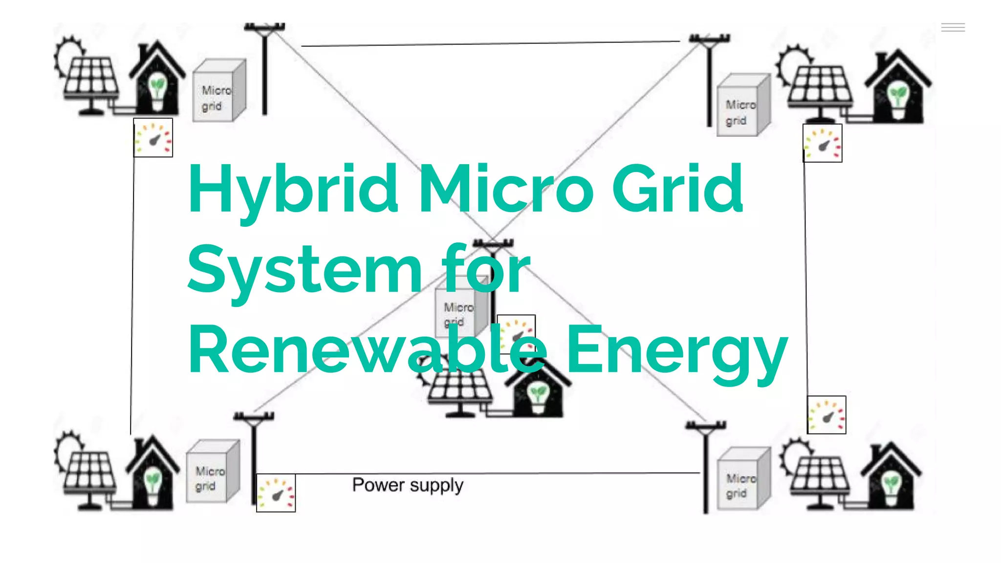 Hybrid Micro Grid
System for
Renewable Energy
