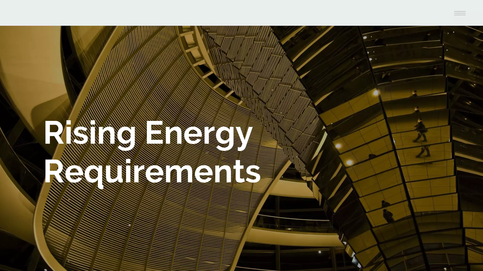 Rising Energy
Requirements