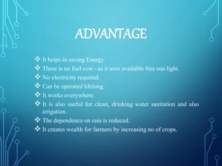 Solar irrigation systems