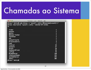 Chamadas ao Sistema




                                        19
segunda-feira, 16 de novembro de 2009
 